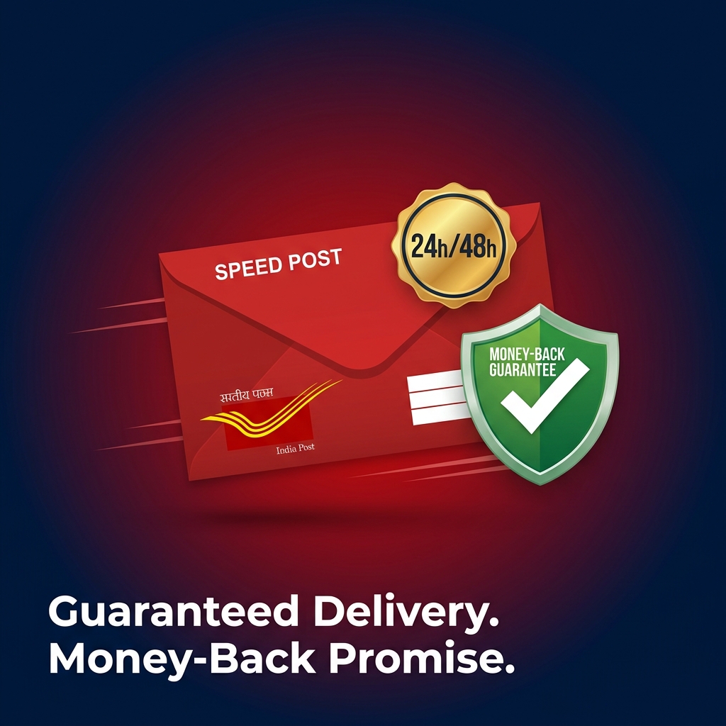 India Post enhanced Speed Post 24/48 hour delivery with money-back guarantee 2026